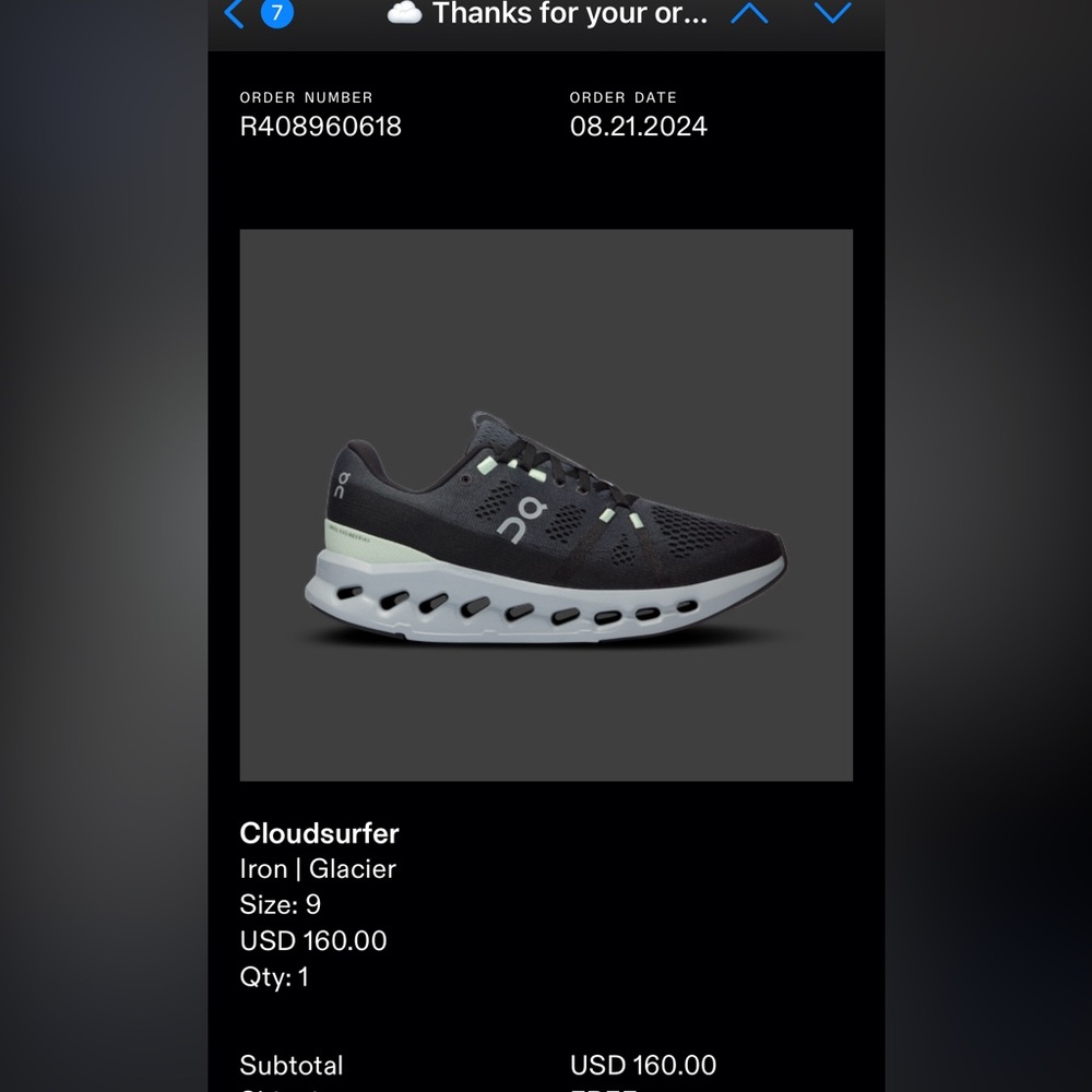 women’s size 9 on cloud - cloud surfer